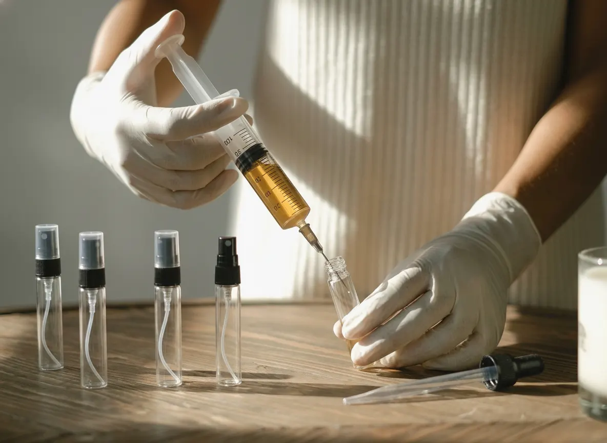 Échantillons de parfum décantés